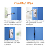 1 Pair 107 Stainless Steel Invisible Door Bead Spring Beads Special Bead Lock Door Bead, 107 Copper + stainless Steel Panel