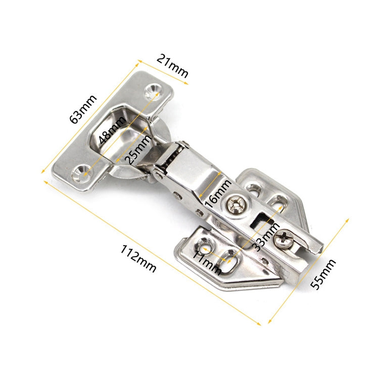 2 PCS Stainless Steel Hydraulic Hinge Copper Rod Hydraulic Buffer Hinge, 781 Straight Arm, 781 Straight Arm