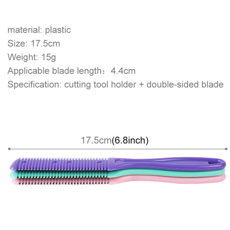 3pcs Hair Tools Double-sided Knife Hair Comb Hair Bangs Trimmer Thinning Device Hair Clipper, Random Color Delivery, 10 PCS Random Color Delivery