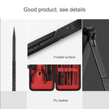 12 in 1 Advanced Stainless Nail Care Clipper Pedicure Manicure Kits with Leather Case, Red+Black, Yellow+Black