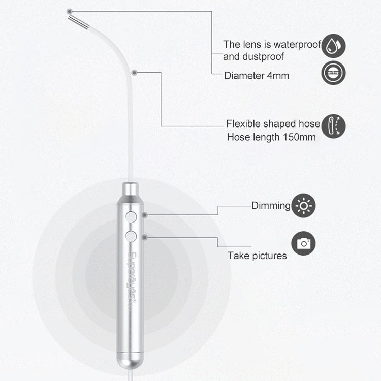 Supereyes Y001 Ear Mite Mouth Electronic Digital Fixed Focus Endoscope, Y001