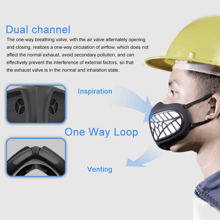 Silicone Protective Reusable PM2.5 KN95 Respirator Mask Replaceable Filter Antivirus Anti-fog Face Mask, Reusable PM2.5 KN95