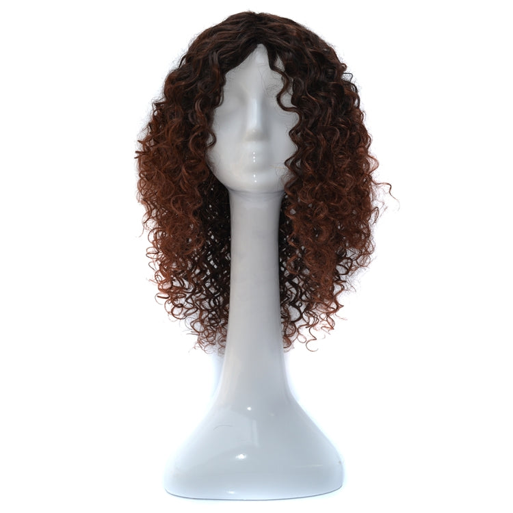 T191006 European and American Wig Headgear with Short and Small Curly Hair for Women Black Brown