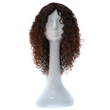 T191006 European and American Wig Headgear with Short and Small Curly Hair for Women Black Brown