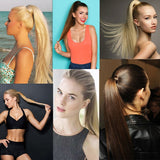 16# Invisible Seamless Bandage-style Wig Long Straight Hair Wig Ponytail, 16#