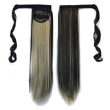 1BH613# Invisible Seamless Bandage-style Wig Long Straight Hair Wig Ponytail, 1BH613# 1BH613#