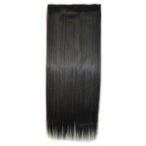 1B# One-piece Seamless Five-clip Wig Long Straight Wig Piece, 1B#