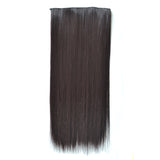 99J# One-piece Seamless Five-clip Wig Long Straight Wig Piece, 99J#