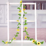 2 PCS Sunflower Artificial Flower Interior Background Wall Window Decoration, Length: 2.6m, Sunflower Flower