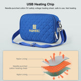 HAWEEL Messenger Shoulder Small Bag Digital Tablet Phone Warmer Storage Bag with Hand Warmer