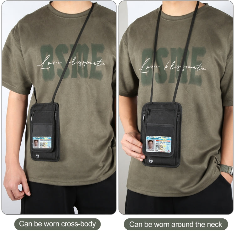 HAWEEL Neck Passport Wallet Bag Document Organizer Credit Cards Case Bag, Neck Pouch