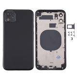 Back Housing Cover with SIM Card Tray & Side keys & Camera Lens for iPhone 11, For iPhone 11 (Camera Lens), Back Housing Cover for11, For iPhone11 (with Camera Lens), For iPhone 11 (with Camera Lens)