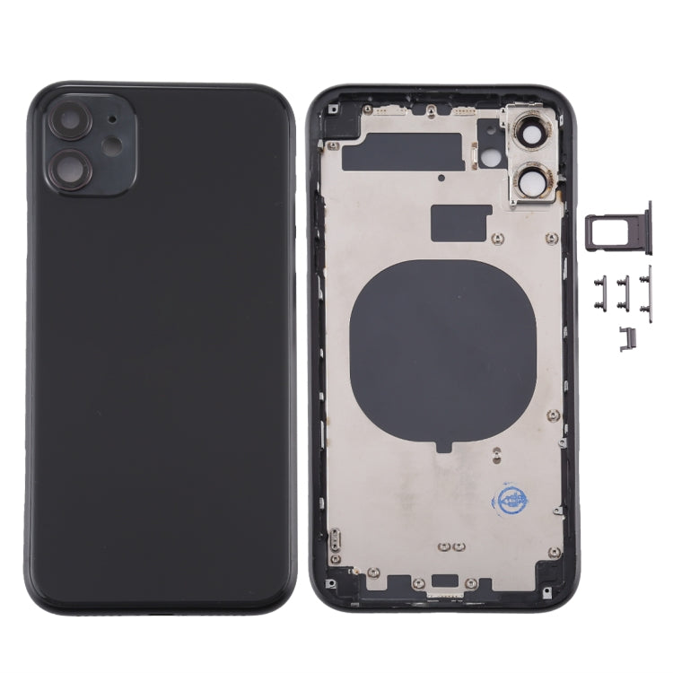 Back Housing Cover with SIM Card Tray & Side keys & Camera Lens for iPhone 11, For iPhone 11 (Camera Lens), Back Housing Cover for11, For iPhone11 (with Camera Lens), For iPhone 11 (with Camera Lens)
