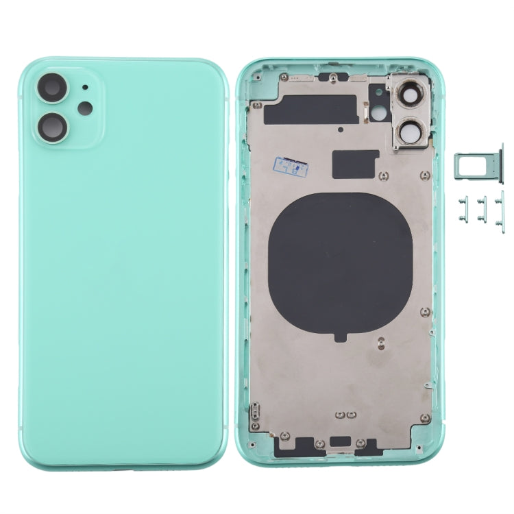 Back Housing Cover with SIM Card Tray & Side keys & Camera Lens for iPhone 11, For iPhone 11 (Camera Lens), Back Housing Cover for11, For iPhone11 (with Camera Lens), For iPhone 11 (with Camera Lens) For iPhone 11 (Camera Lens) Green