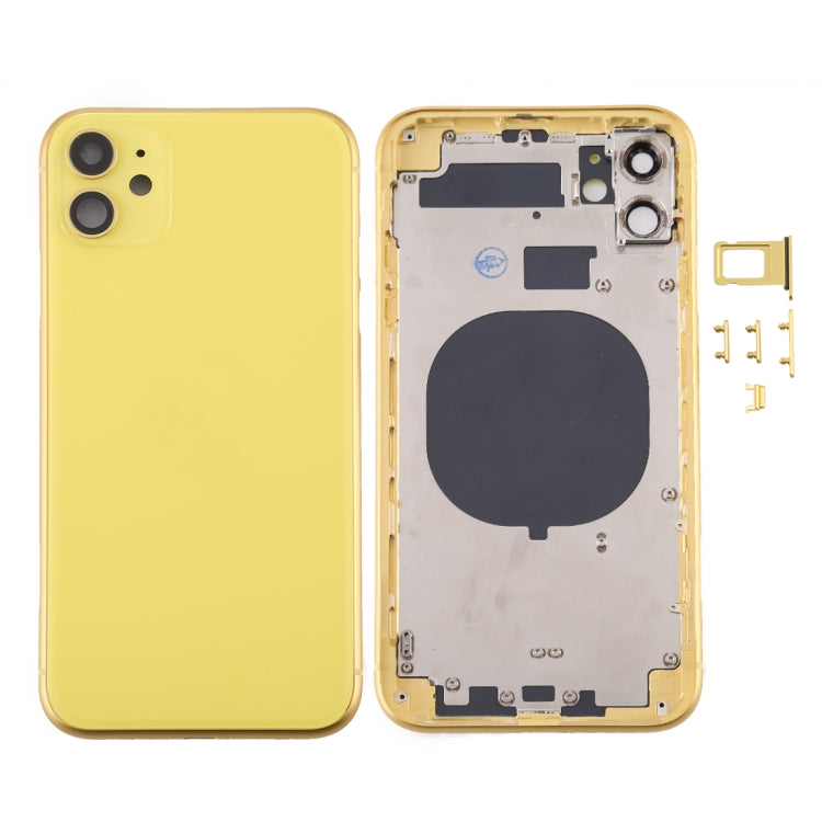 Back Housing Cover with SIM Card Tray & Side keys & Camera Lens for iPhone 11, For iPhone 11 (Camera Lens), Back Housing Cover for11, For iPhone11 (with Camera Lens), For iPhone 11 (with Camera Lens)