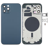 Back Housing Cover with SIM Card Tray & Side Keys & Camera Lens for iPhone 12 Pro(Blue), For iPhone 12 Pro(with SIM Card Tray & Side Keys) For iPhone 12 Pro(with SIM Card Tray & Side Keys) IP120077DL