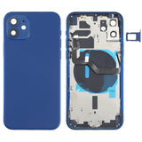 Battery Back Cover (with Side Keys & Card Tray & Power + Volume Flex Cable & Wireless Charging Module) for iPhone 12, For iPhone 12