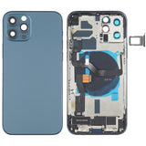 Battery Back Cover Assembly (with Side Keys & Speaker Ringer Buzzer & Motor & Camera Lens & Card Tray & Power Button + Volume Button + Charging Port & Wireless Charging Module) for iPhone 12 Pro, For iPhone 12 Pro(Black), For iPhone 12 Pro(Gold)       ... For iPhone 12 Pro(Blue) Blue
