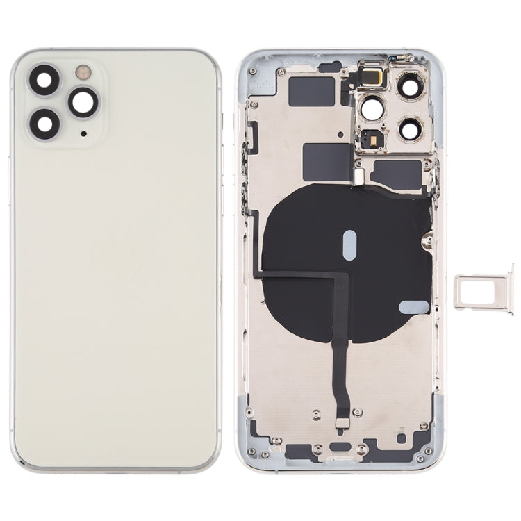 Battery Back Cover (with Side Keys & Card Tray & Power + Volume Flex Cable & Wireless Charging Module) for iPhone 11 Pro, For ip11 Pro, For iPhone 11 Pro, For iPhone11 Pro