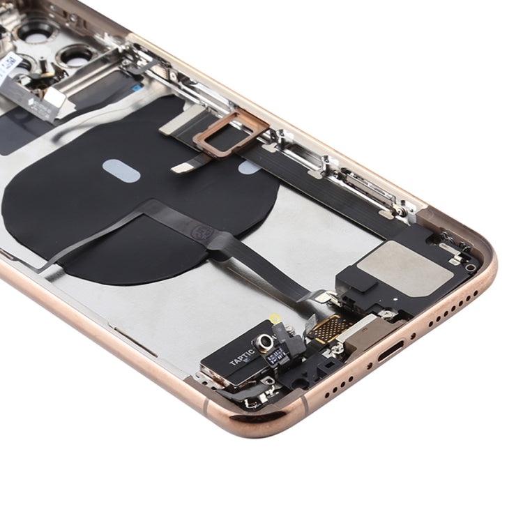 Battery Back Cover Assembly (with Side Keys & Power Button + Volume Button Flex Cable & Wireless Charging Module & Motor & Charging Port & Speaker Ringer Buzzer & Card Tray & Camera Lens Cover) for iPhone 11 Pro, For iPhone 11 Pro                      ...