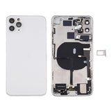 Battery Back Cover Assembly (with Side Keys & Power Button + Volume Button Flex Cable & Wireless Charging Module & Motor & Charging Port & Speaker Ringer Buzzer & Card Tray & Camera Lens Cover) for iPhone 11 Pro, For iPhone 11 Pro                      ...