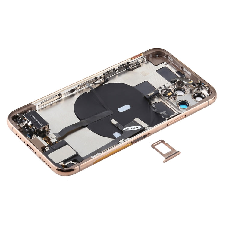 Battery Back Cover Assembly (with Side Keys & Power Button + Volume Button Flex Cable & Wireless Charging Module & Motor & Charging Port & Speaker Ringer Buzzer & Card Tray & Camera Lens Cover) for iPhone 11 Pro Max, For iPhone 11 Pro Max              ...