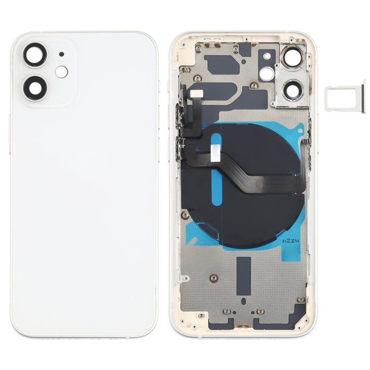 Battery Back Cover (with Side Keys & Card Tray & Power + Volume Flex Cable & Wireless Charging Module) for iPhone 12 Mini, For iPhone 12 Mini