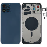 Back Housing Cover with SIM Card Tray & Side keys & Camera Lens for iPhone 12 Pro Max, For iPhone 12 Pro Max(with Card Tray & Side Keys), For iPhone 12 Pro Max(with SIM Card Tray & Side Keys) For iPhone 12 Pro Max(with SIM Card Tray & Side Keys) Blue