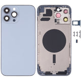 Back Housing Cover with SIM Card Tray & Side Keys & Camera Lens for iPhone 13 Pro Max, For iPhone 13 Pro Max(with SIM Card Tray), For iPhone 13 Pro Max (with SIM Card Tray), For iPhone 13 Pro Max For iPhone 13 Pro Max(with SIM Card Tray) Blue