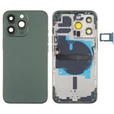 For iPhone 13 Pro Battery Back Cover with Side Keys & Card Tray & Power + Volume Flex Cable & Wireless Charging Module, For iPhone 13 Pro(Assembly) For iPhone 13 Pro(Assembly) Green