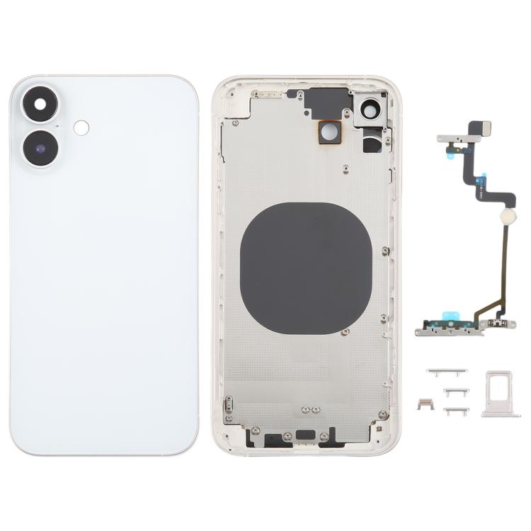 Back Cover with Appearance Imitation of iP16 for iPhone XR, Green, Blue, White, Black, Pink White White