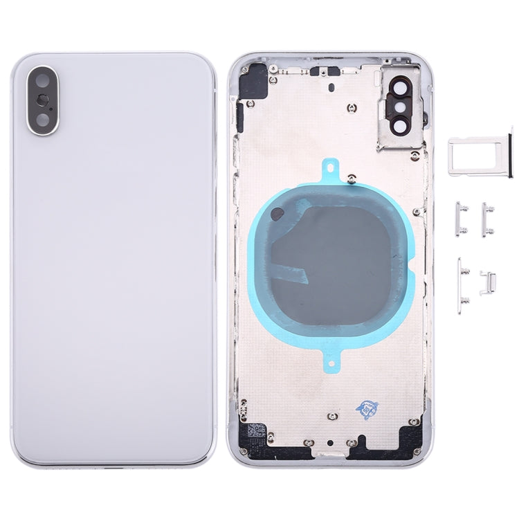Back Housing Cover with SIM Card Tray & Side keys for iPhone X, For iPhone X(with SIM Card Tray), For iPhone X (Camera Lens+Side Keys), For iPhone X with Side keys, For iPhone X with Camera Lens For iPhone X with Side keys Silver
