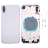 Back Housing Cover with SIM Card Tray & Side keys for iPhone X, For iPhone X(with SIM Card Tray), For iPhone X (Camera Lens+Side Keys), For iPhone X with Side keys, For iPhone X with Camera Lens For iPhone X with Side keys Silver