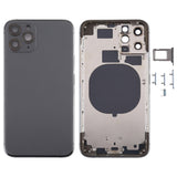 Back Housing Cover with SIM Card Tray & Side keys & Camera Lens for iPhone 11 Pro, For iPhone 11 Pro (Camera Lens), For iPhone 11 Pro (with Camera Lens) For iPhone 11 Pro (with Camera Lens) Grey