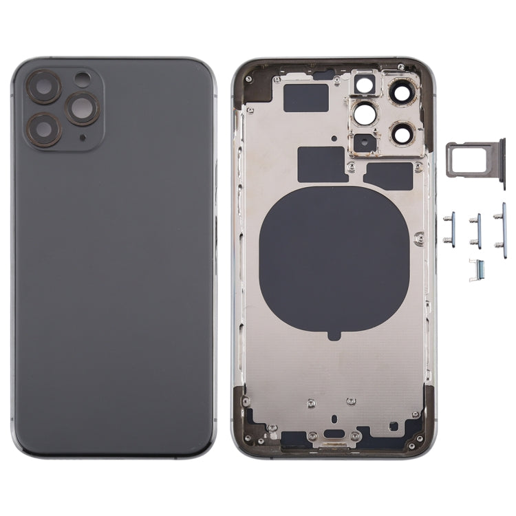 Back Housing Cover with SIM Card Tray & Side keys & Camera Lens for iPhone 11 Pro, For iPhone 11 Pro (with Camera Lens), For iPhone 11 Pro (Camera Lens)