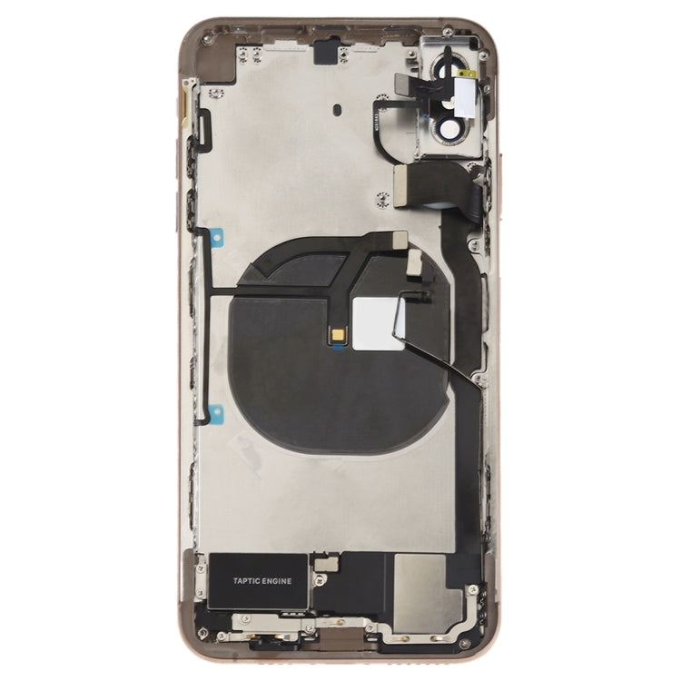 Battery Back Cover Assembly (with Side Keys & Speaker Ringer Buzzer & Motor & Camera Lens & Card Tray & Power Button + Volume Button + Charging Port + Signal Flex Cable & Wireless Charging Module) for iPhone XS Max, For iPhone XS Max (Full Assembly)   ...