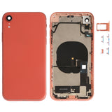 Battery Back Cover Assembly (with Side Keys & Speaker Ringer Buzzer & Motor & Camera Lens & Card Tray & Power Button + Volume Button + Charging Port + Signal Flex Cable & Wireless Charging Module) for iPhone XR, For iPhone XR (Full Assembly)           ... For iPhone XR (Assembly) Orange