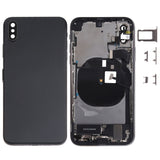 Battery Back Cover Assembly (with Side Keys & Speaker Ringer Buzzer & Motor & Camera Lens & Card Tray & Power Button + Volume Button + Charging Port + Signal Flex Cable & Wireless Charging Module) for iPhone XS, For iPhone XS (Full Assembly)           ... For iPhone XS Black