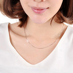 1MM Personality Fashion Silver Plated Snake Bone Chain(Silver length:34 inch), length:34 inch