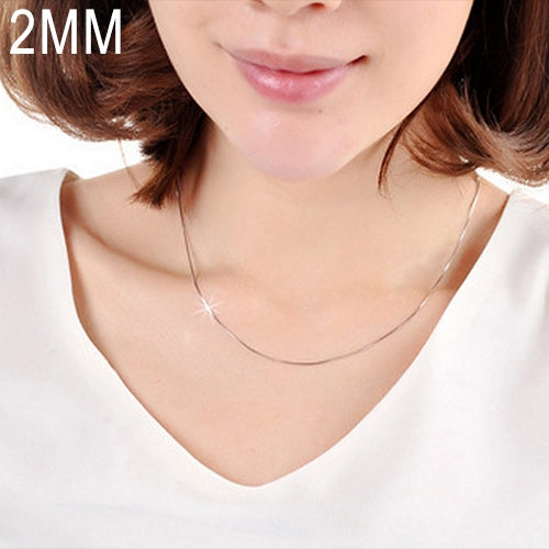 2MM Personality Fashion Silver Plated Snake Bone Chain(Silver length:24 inch), length:24 inch - Zen Craft