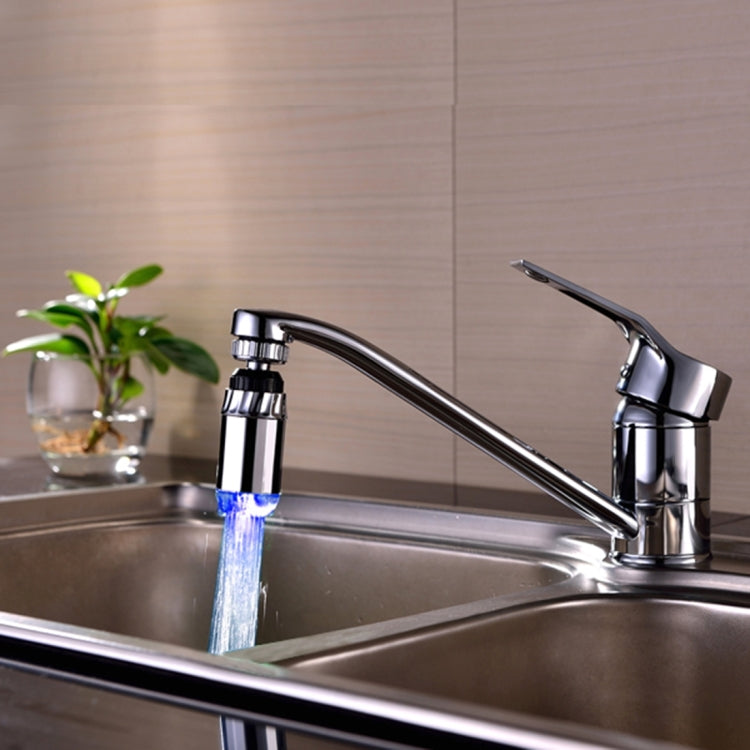 SDF-B2 1 LED ABS Temperature Sensor RGB LED Faucet Light Water Glow Shower, Size: 78 x 28mm, Interface: 22mm (Silver), SDF-B2