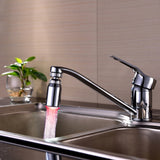 SDF2-B13 1 LED Temperature Sensor RGB LED Faucet Light Water Glow Shower, Size: 78 x 30mm, Interface: 22mm (Silver), SDF2-B13