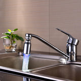 SDF2-B13 1 LED Temperature Sensor RGB LED Faucet Light Water Glow Shower, Size: 78 x 30mm, Interface: 22mm (Silver), SDF2-B13