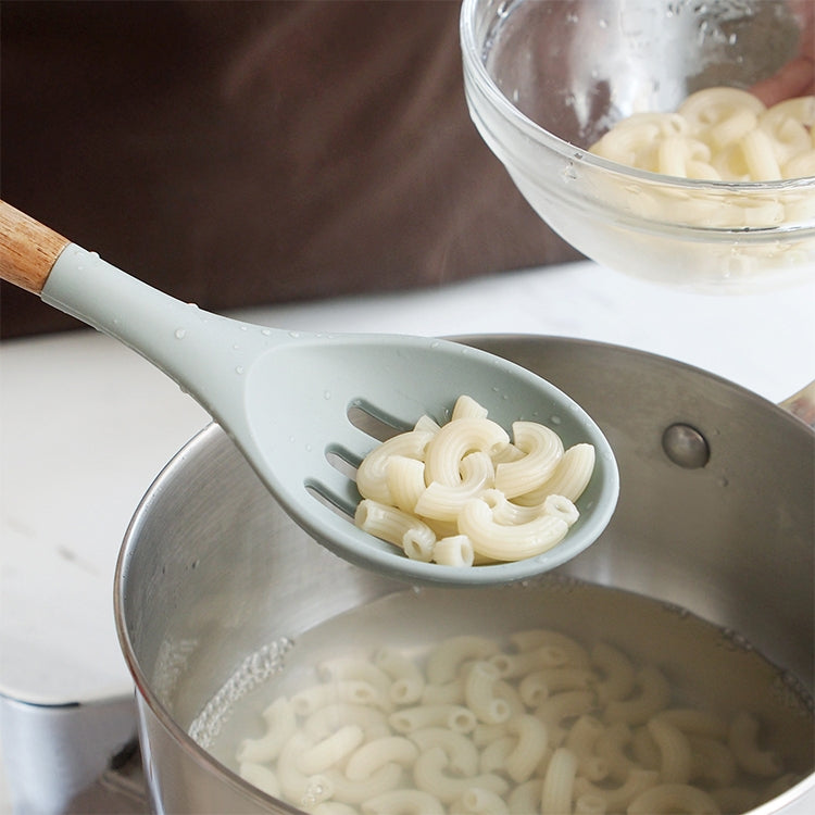 13 in 1 Silicone Wood Handle Heat-resistant Cooking Cutlery Sets Kitchen Tools with Large Container, 13 in 1, with Large Container