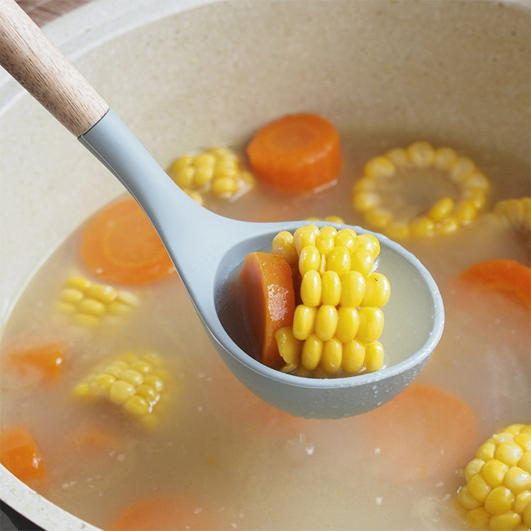 13 in 1 Silicone Wood Handle Heat-resistant Cooking Cutlery Sets Kitchen Tools with Small Container, 13 in 1, with Small Container