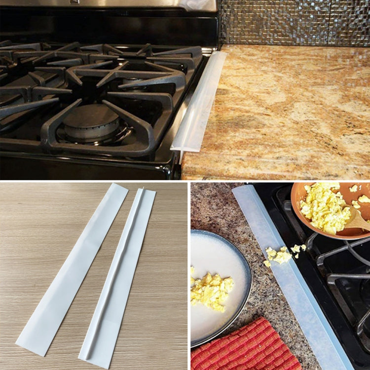 21 inches Gas Stove Slit Strip Antifouling Dustproof Waterproof Kitchen Sealing Strip, 21 inches (White), 21 inches, 21 inches (Black) 21 inches (White) White