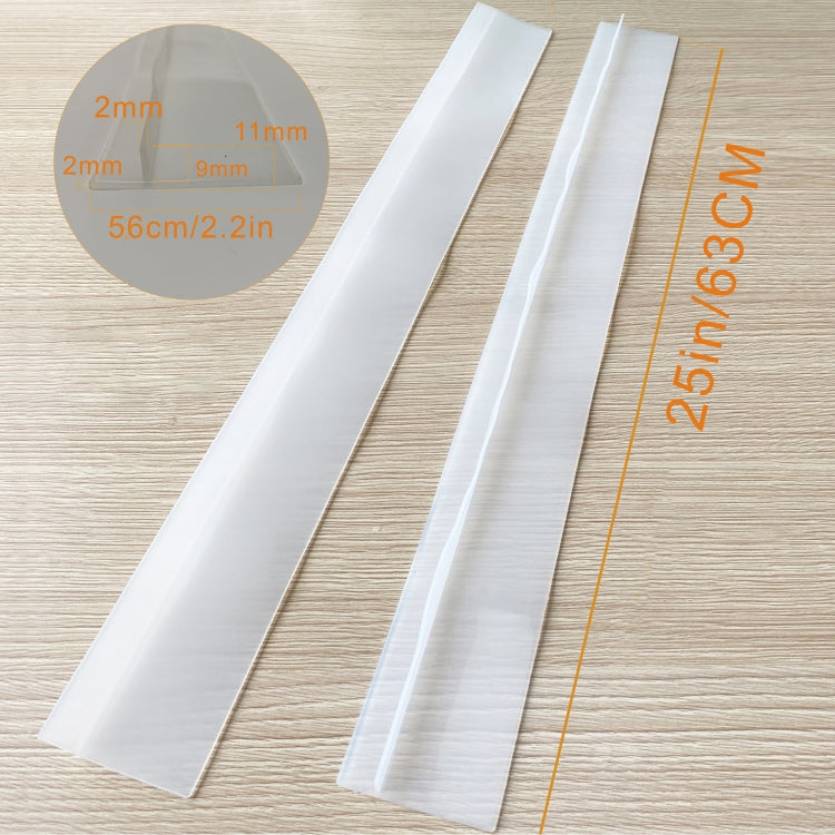 2 PCS 25 inches Gas Stove Slit Strip Antifouling Dustproof Waterproof Kitchen Sealing Strip, 25 inches (White), 25 inches, 25 inches (Black)