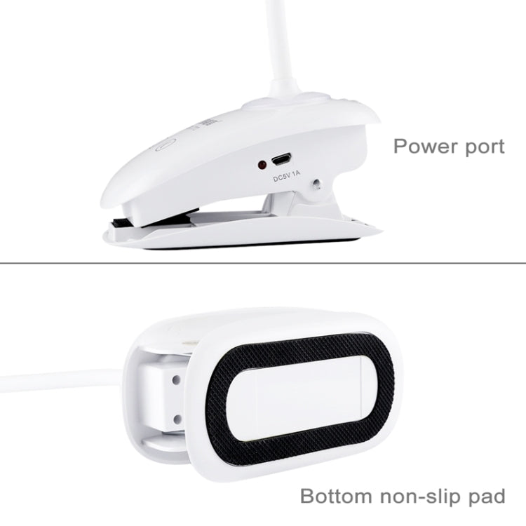 28 LEDs Flexible Goose Neck Hollow Ring Design Eye Protection Light with Clip & Small Night Light Function, TGX-770