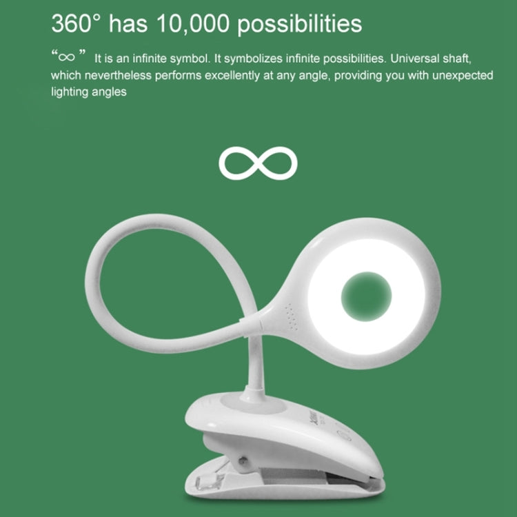 28 LEDs Flexible Goose Neck Hollow Ring Design Eye Protection Light with Clip & Small Night Light Function, TGX-770