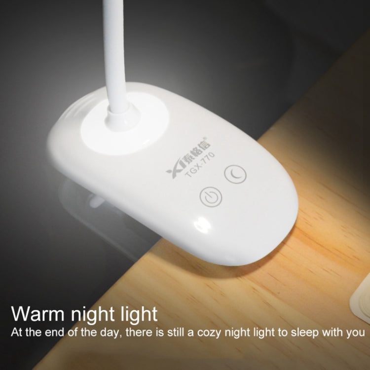 28 LEDs Flexible Goose Neck Hollow Ring Design Eye Protection Light with Clip & Small Night Light Function, TGX-770